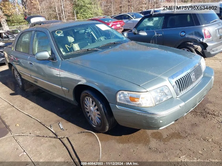 2MEFM75V96X634802 2006 Mercury Grand Marquis Ls