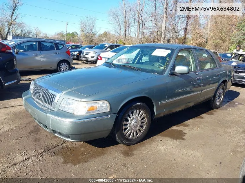 2MEFM75V96X634802 2006 Mercury Grand Marquis Ls