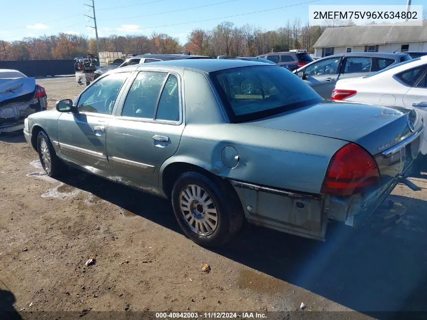 2MEFM75V96X634802 2006 Mercury Grand Marquis Ls