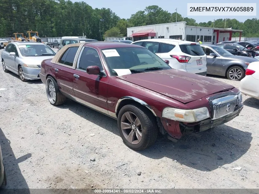 2007 Mercury Grand Marquis Ls VIN: 2MEFM75VX7X605889 Lot: 39994341