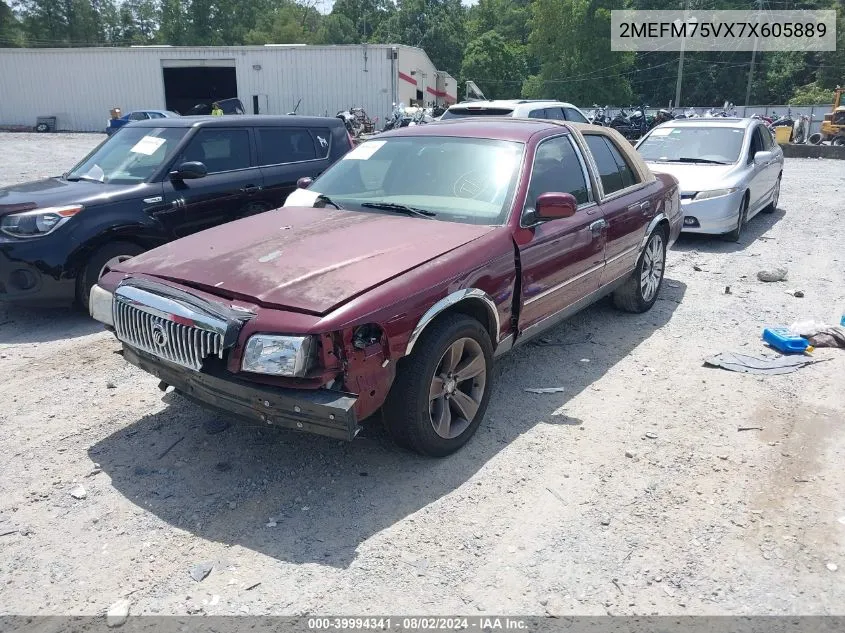 2007 Mercury Grand Marquis Ls VIN: 2MEFM75VX7X605889 Lot: 39994341