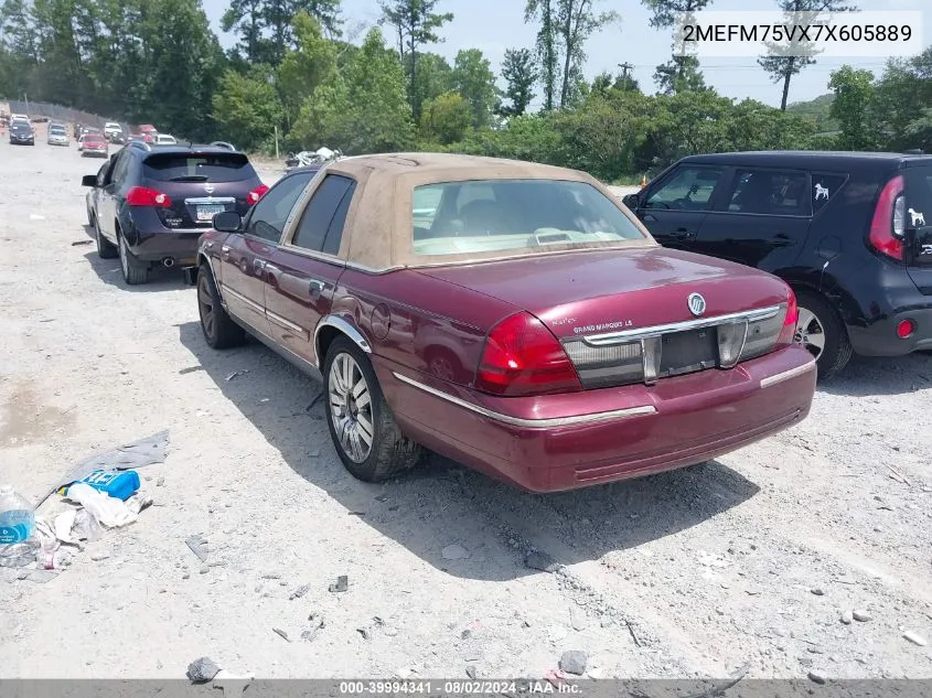 2MEFM75VX7X605889 2007 Mercury Grand Marquis Ls