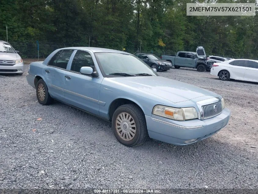 2007 Mercury Grand Marquis Ls VIN: 2MEFM75V57X621501 Lot: 40117391