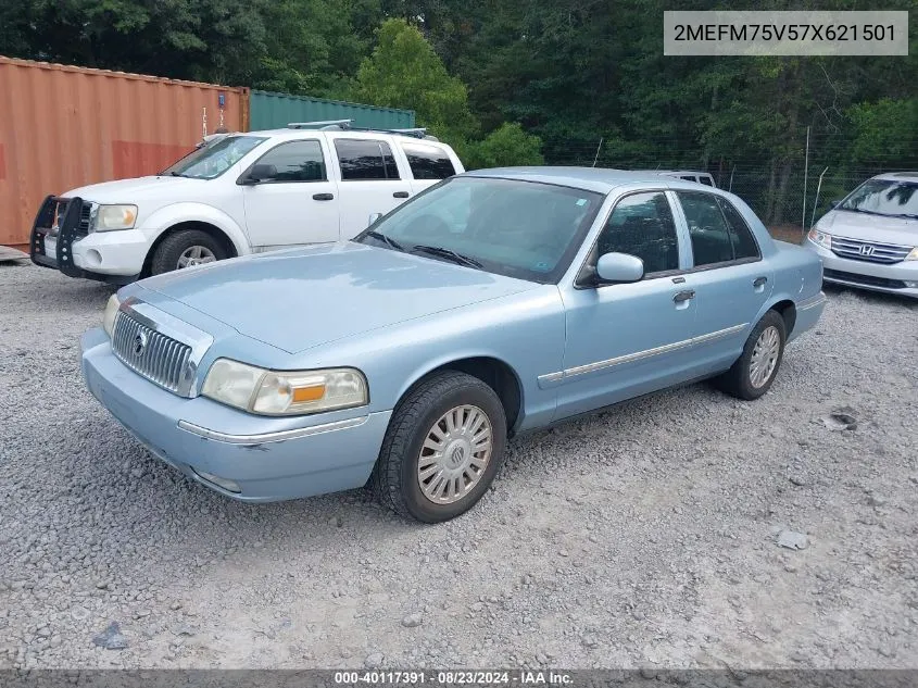 2007 Mercury Grand Marquis Ls VIN: 2MEFM75V57X621501 Lot: 40117391