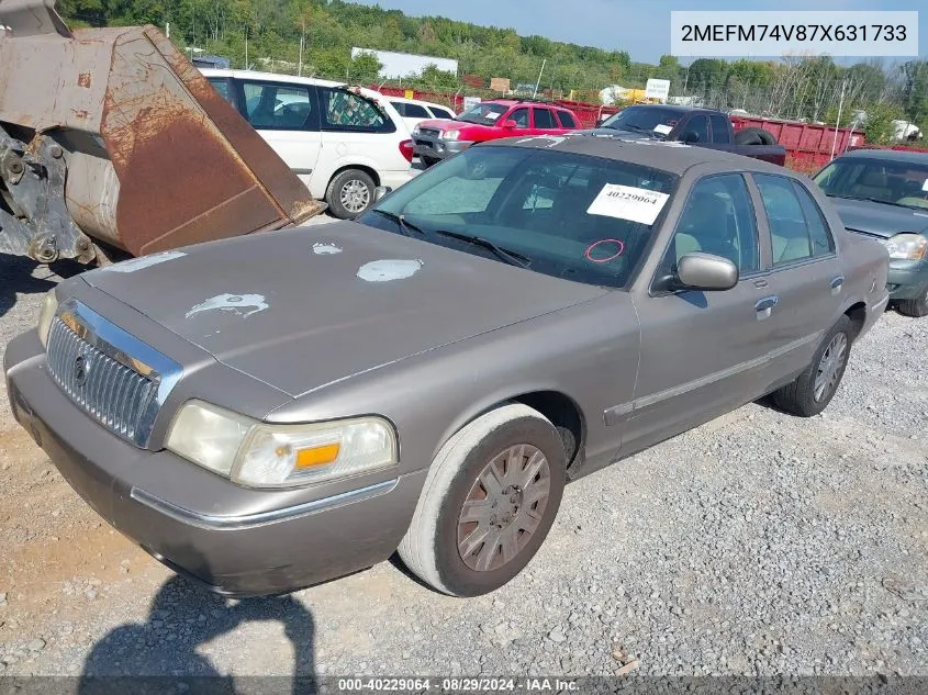 2MEFM74V87X631733 2007 Mercury Grand Marquis Gs