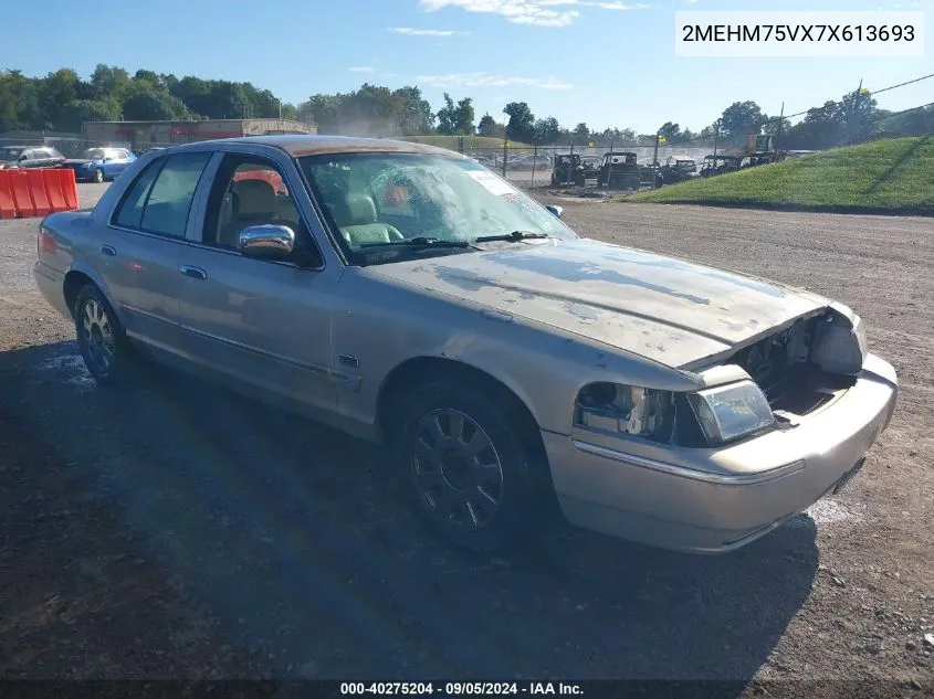 2007 Mercury Grand Marquis Ls VIN: 2MEHM75VX7X613693 Lot: 40275204