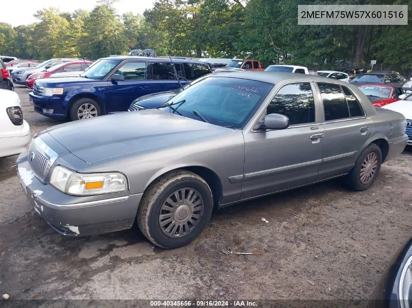 2007 Mercury Grand Marquis Ls VIN: 2MEFM75W57X601516 Lot: 40345656