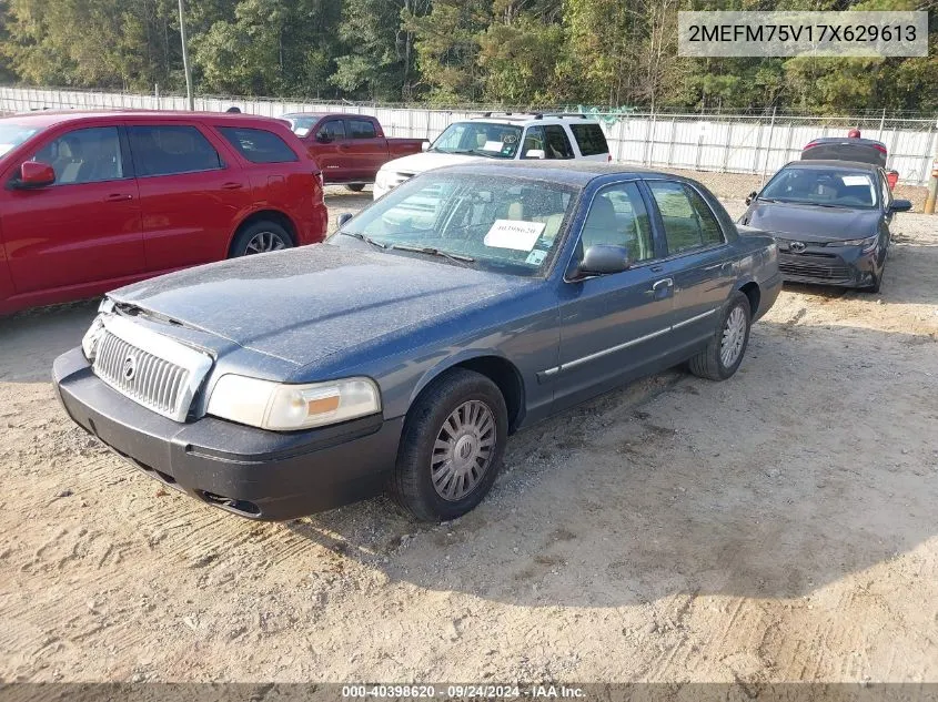 2007 Mercury Grand Marquis Ls VIN: 2MEFM75V17X629613 Lot: 40398620