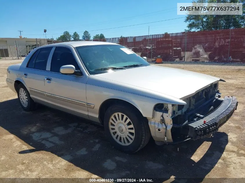 2007 Mercury Grand Marquis Ls VIN: 2MEFM75V77X637294 Lot: 40461030