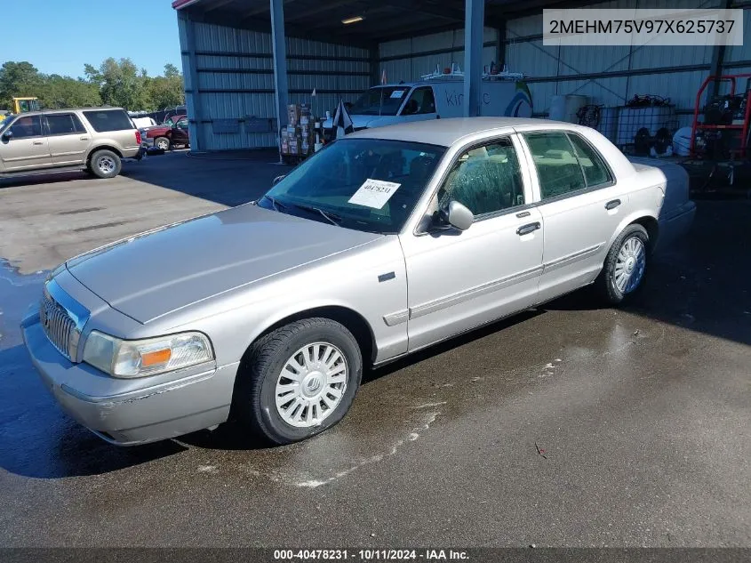 2007 Mercury Grand Marquis Ls VIN: 2MEHM75V97X625737 Lot: 40478231