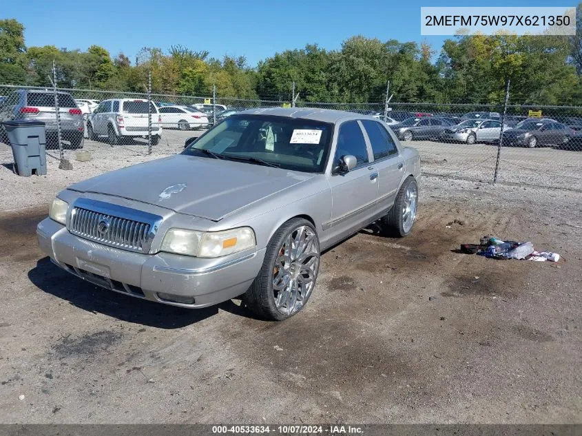 2007 Mercury Grand Marquis Ls VIN: 2MEFM75W97X621350 Lot: 40533634