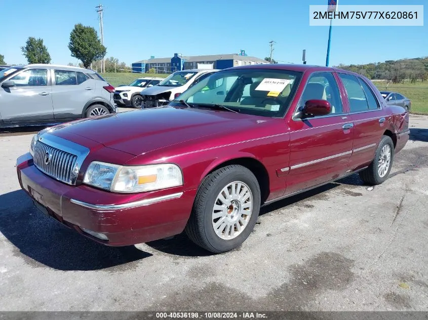 2007 Mercury Grand Marquis Ls VIN: 2MEHM75V77X620861 Lot: 40536198