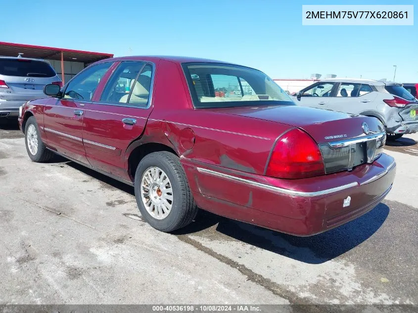 2007 Mercury Grand Marquis Ls VIN: 2MEHM75V77X620861 Lot: 40536198