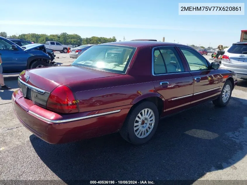 2007 Mercury Grand Marquis Ls VIN: 2MEHM75V77X620861 Lot: 40536198