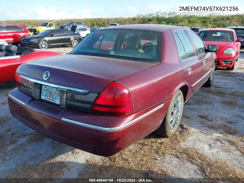 2007 Mercury Grand Marquis Gs VIN: 2MEFM74V57X621256 Lot: 40644158