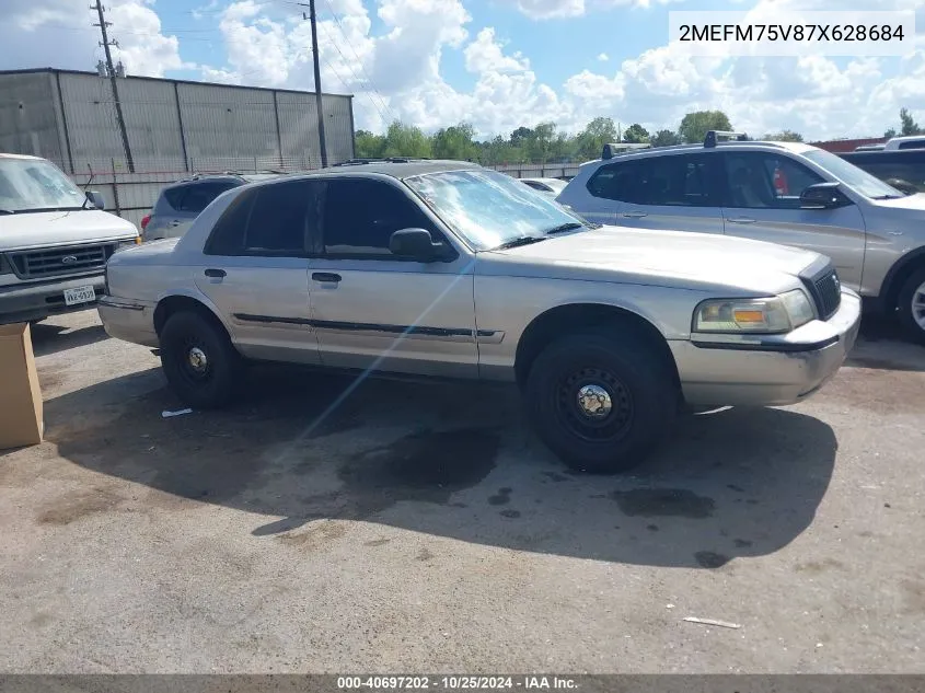 2007 Mercury Grand Marquis Ls VIN: 2MEFM75V87X628684 Lot: 40697202