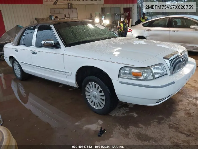 2MEFM75V67X620759 2007 Mercury Grand Marquis Ls