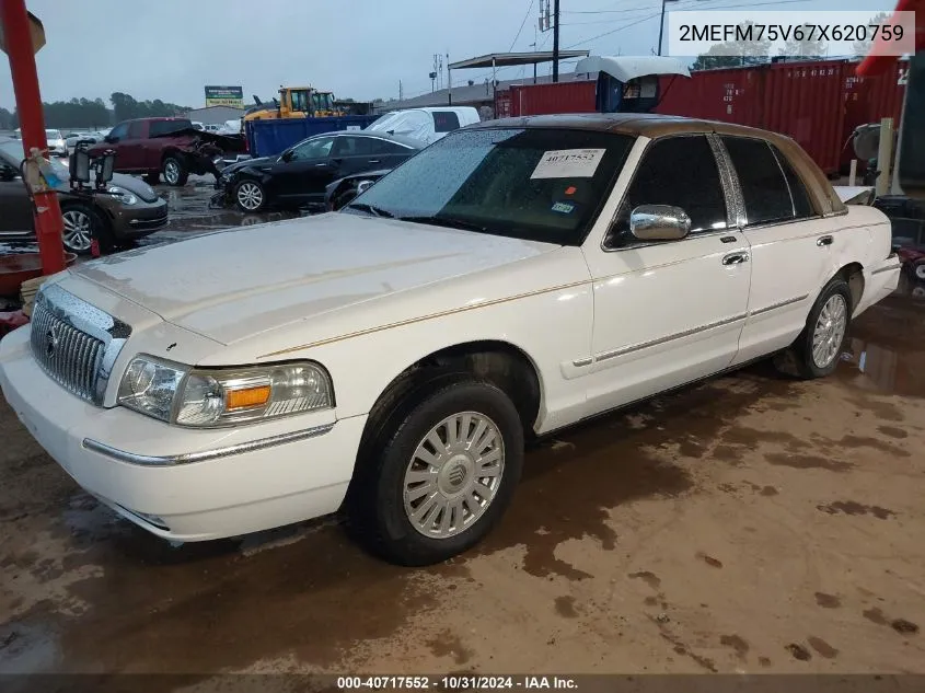 2MEFM75V67X620759 2007 Mercury Grand Marquis Ls