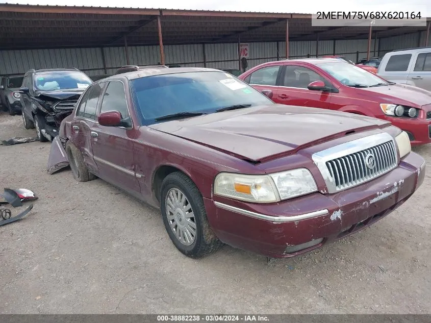 2008 Mercury Grand Marquis Ls VIN: 2MEFM75V68X620164 Lot: 38882238