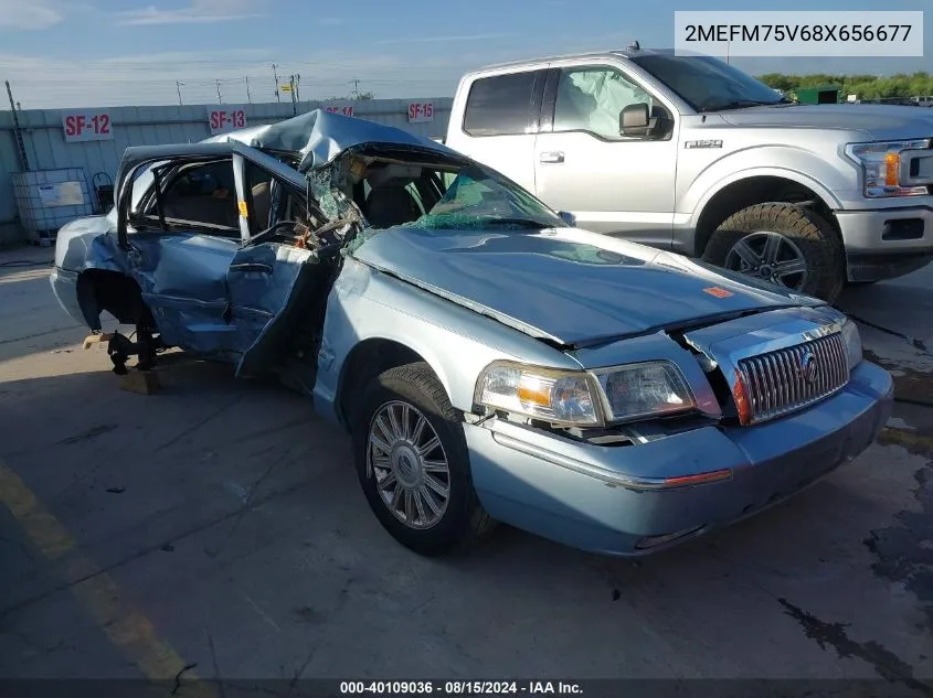 2008 Mercury Grand Marquis Ls VIN: 2MEFM75V68X656677 Lot: 40109036