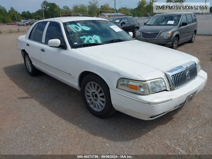 2008 Mercury Grand Marquis Ls VIN: 2MEFM75V58X652555 Lot: 40272756