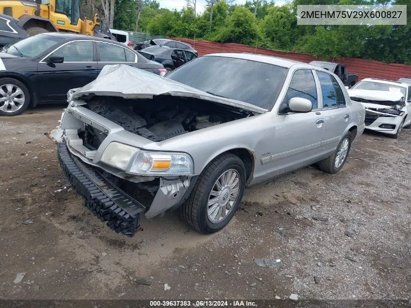 2009 Mercury Grand Marquis Ls (Fleet Only) VIN: 2MEHM75V29X600827 Lot: 39637383