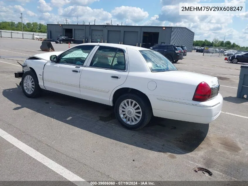 2009 Mercury Grand Marquis Ls (Fleet Only) VIN: 2MEHM75V29X608247 Lot: 39886060