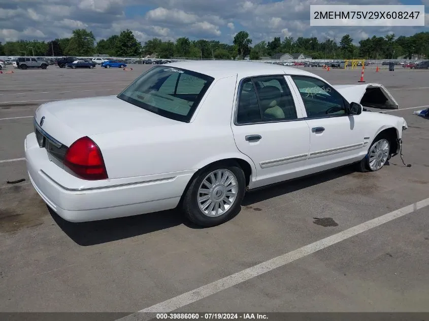 2009 Mercury Grand Marquis Ls (Fleet Only) VIN: 2MEHM75V29X608247 Lot: 39886060