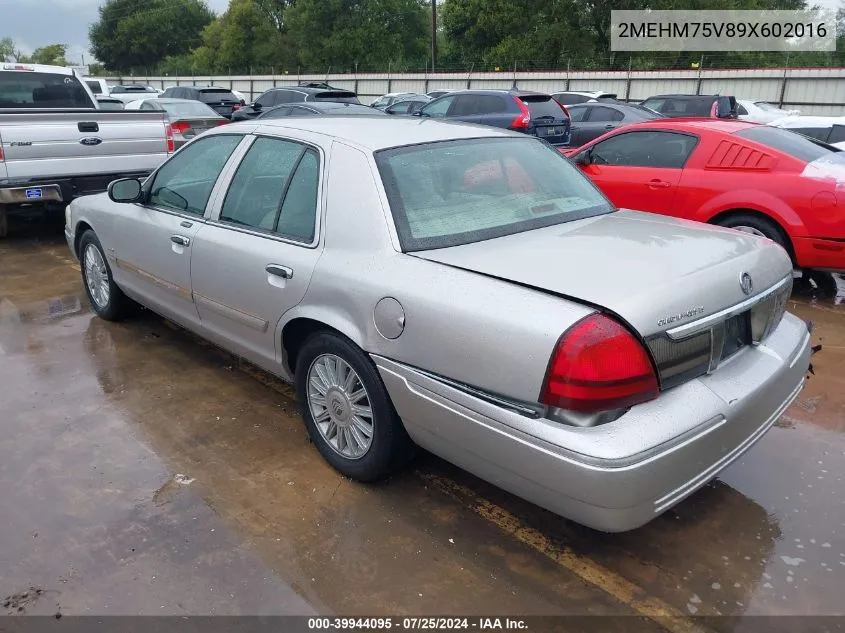 2009 Mercury Grand Marquis Ls (Fleet Only) VIN: 2MEHM75V89X602016 Lot: 39944095