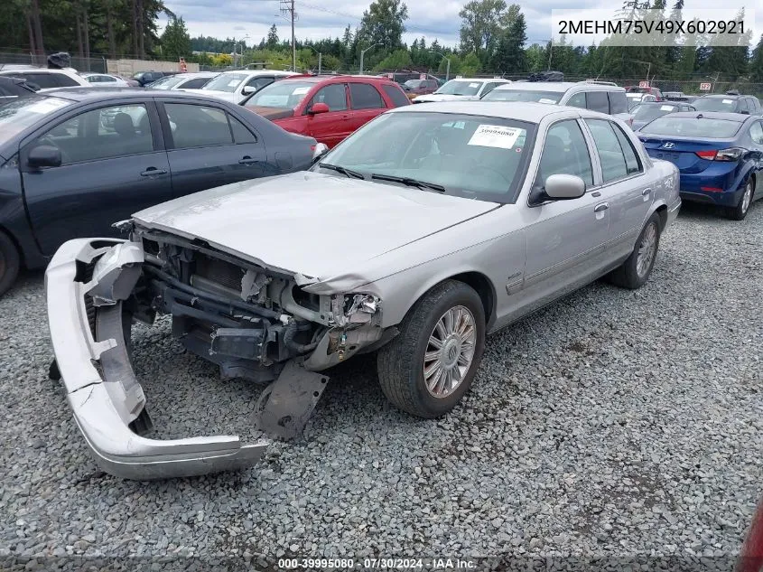 2009 Mercury Grand Marquis Ls (Fleet Only) VIN: 2MEHM75V49X602921 Lot: 39995080