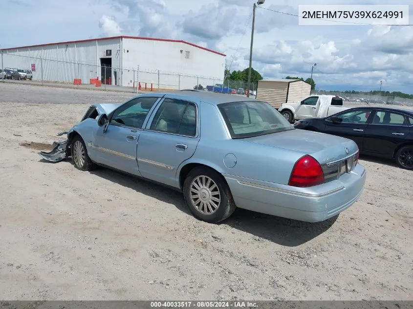 2009 Mercury Grand Marquis Ls (Fleet Only) VIN: 2MEHM75V39X624991 Lot: 40033517