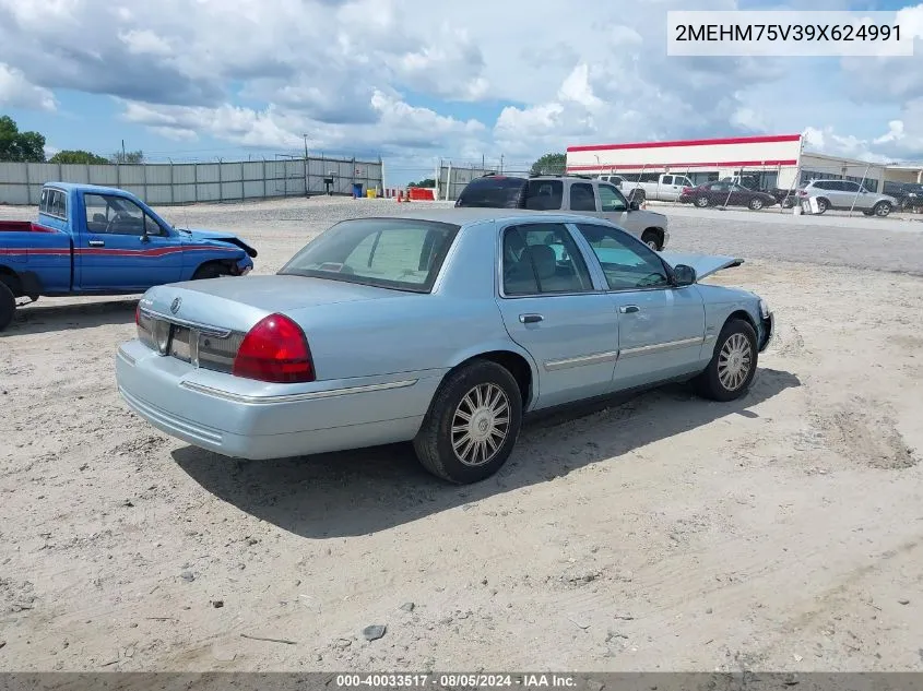 2009 Mercury Grand Marquis Ls (Fleet Only) VIN: 2MEHM75V39X624991 Lot: 40033517