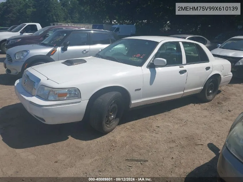 2009 Mercury Grand Marquis Ls (Fleet Only) VIN: 2MEHM75V99X610139 Lot: 40089801