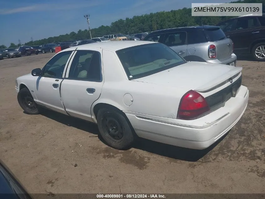 2009 Mercury Grand Marquis Ls (Fleet Only) VIN: 2MEHM75V99X610139 Lot: 40089801