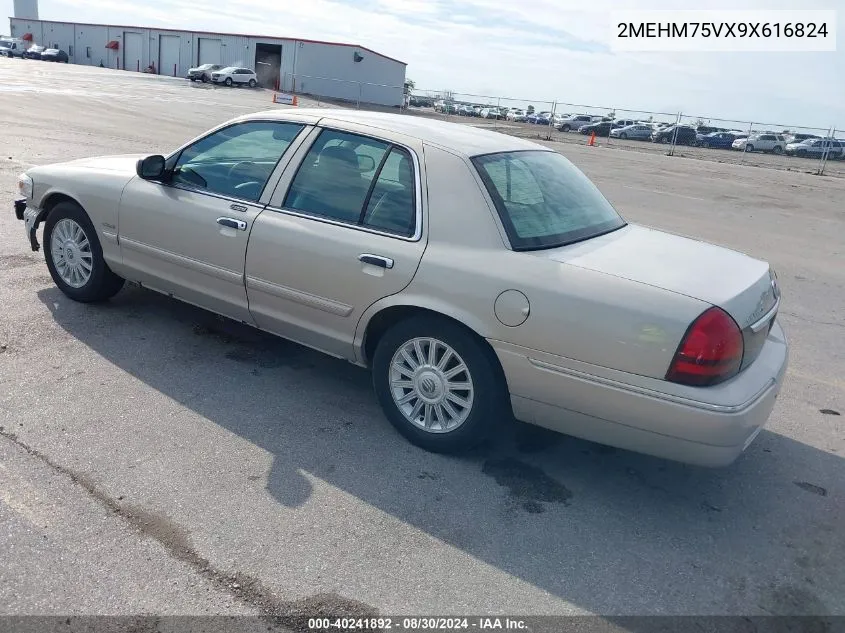 2MEHM75VX9X616824 2009 Mercury Grand Marquis Ls (Fleet Only)