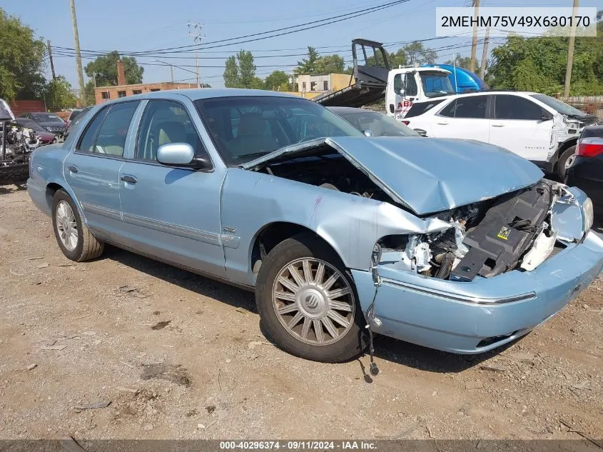 2009 Mercury Grand Marquis Ls (Fleet Only) VIN: 2MEHM75V49X630170 Lot: 40296374