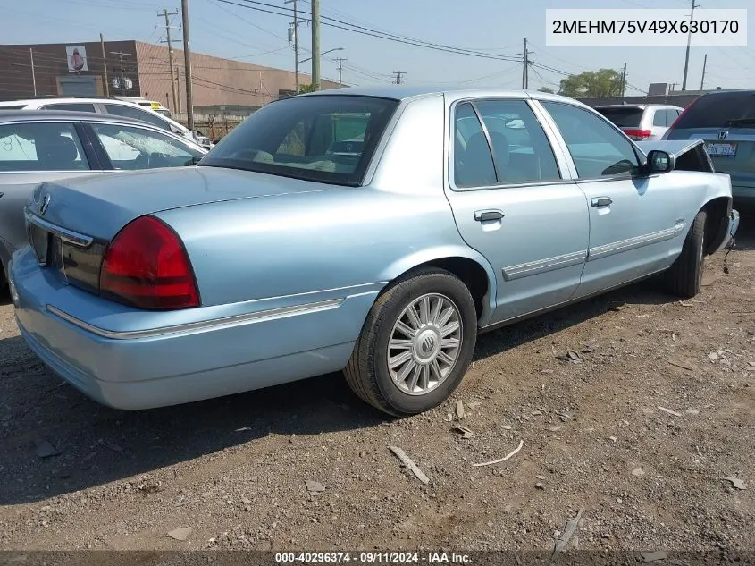 2009 Mercury Grand Marquis Ls (Fleet Only) VIN: 2MEHM75V49X630170 Lot: 40296374