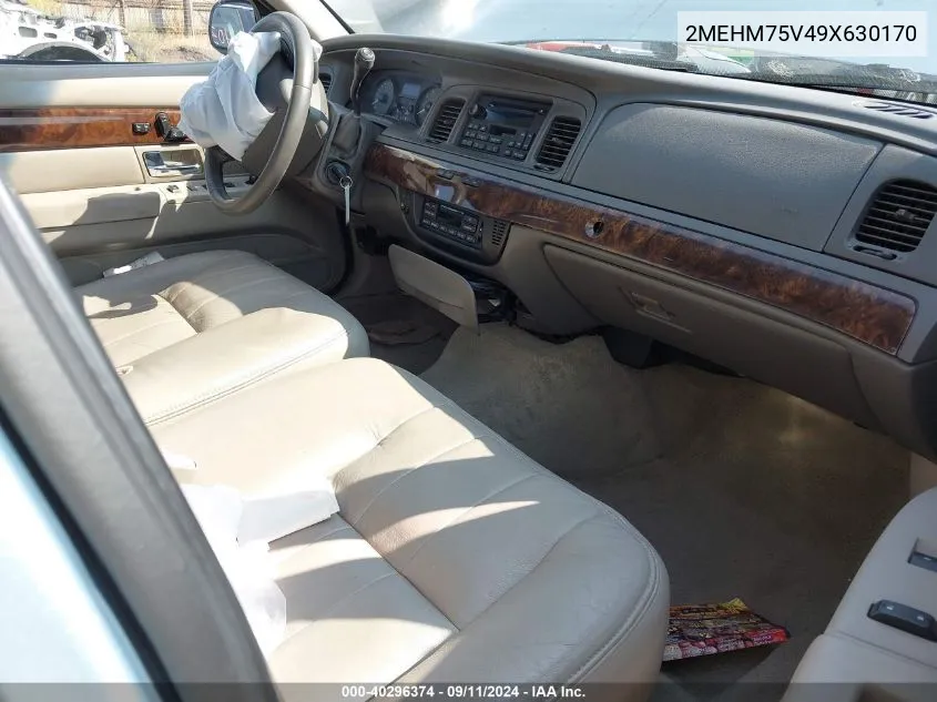 2009 Mercury Grand Marquis Ls (Fleet Only) VIN: 2MEHM75V49X630170 Lot: 40296374