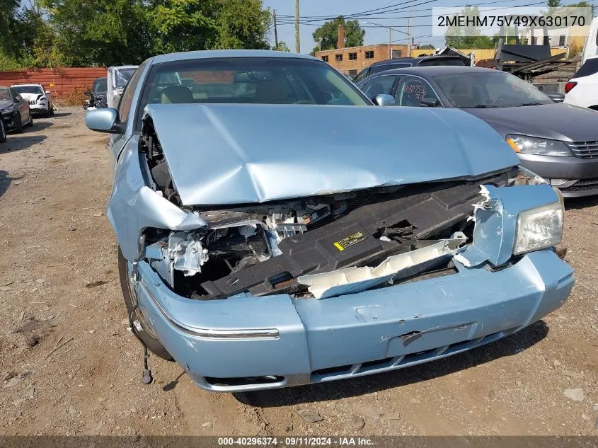 2009 Mercury Grand Marquis Ls (Fleet Only) VIN: 2MEHM75V49X630170 Lot: 40296374