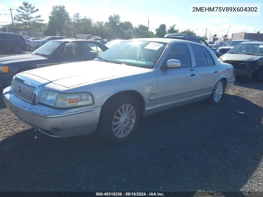 2009 Mercury Grand Marquis Ls (Fleet Only) VIN: 2MEHM75V89X604302 Lot: 40318236