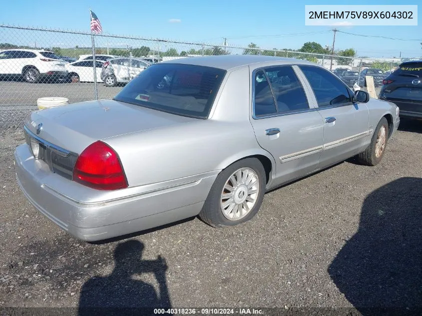 2009 Mercury Grand Marquis Ls (Fleet Only) VIN: 2MEHM75V89X604302 Lot: 40318236