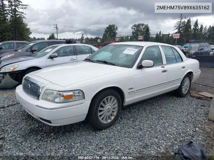 2009 Mercury Grand Marquis Ls (Fleet Only) VIN: 2MEHM75V89X635162 Lot: 40321116