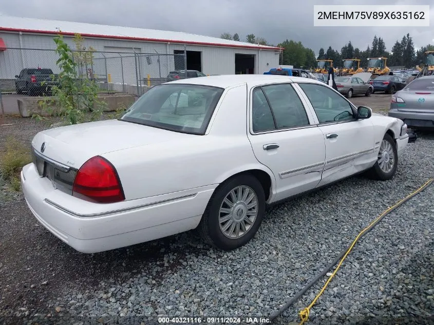 2009 Mercury Grand Marquis Ls (Fleet Only) VIN: 2MEHM75V89X635162 Lot: 40321116