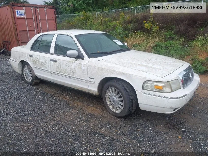 2009 Mercury Grand Marquis Ls VIN: 2MEHM75V99X618936 Lot: 40434099