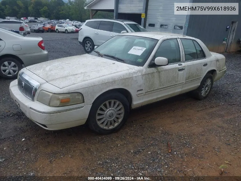 2009 Mercury Grand Marquis Ls VIN: 2MEHM75V99X618936 Lot: 40434099