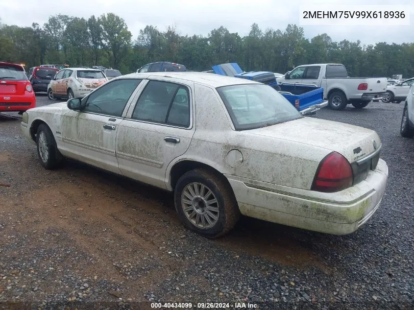 2009 Mercury Grand Marquis Ls VIN: 2MEHM75V99X618936 Lot: 40434099