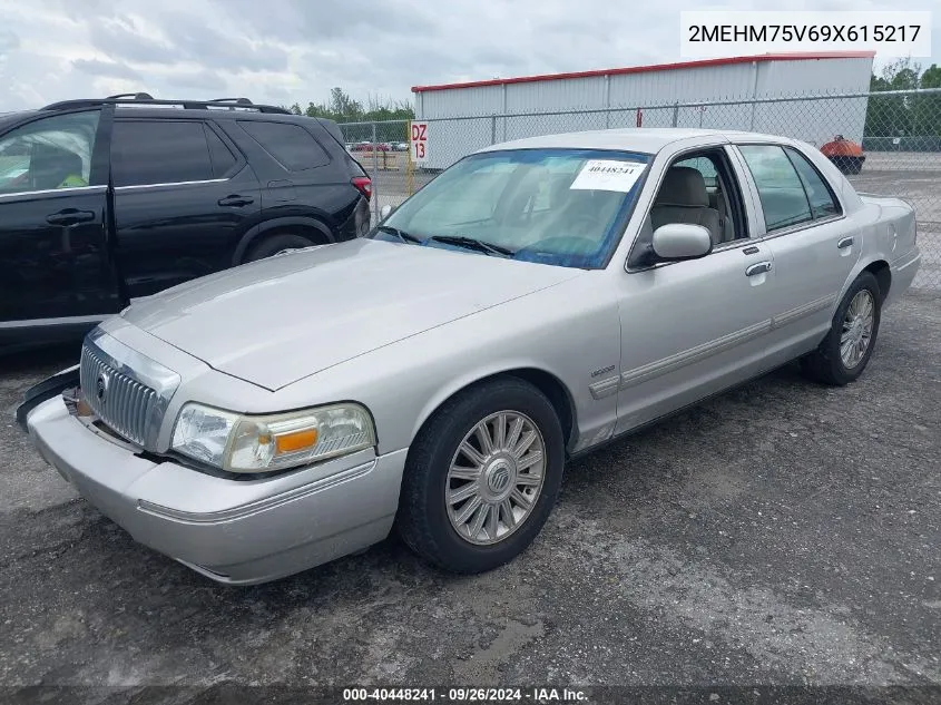 2009 Mercury Grand Marquis Ls (Fleet Only) VIN: 2MEHM75V69X615217 Lot: 40448241