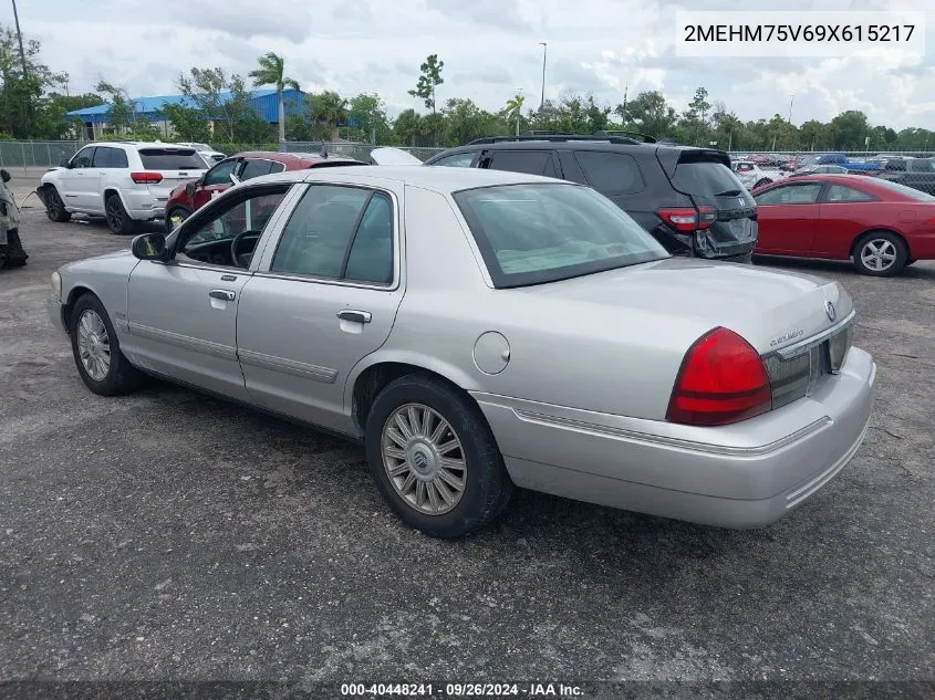 2009 Mercury Grand Marquis Ls (Fleet Only) VIN: 2MEHM75V69X615217 Lot: 40448241