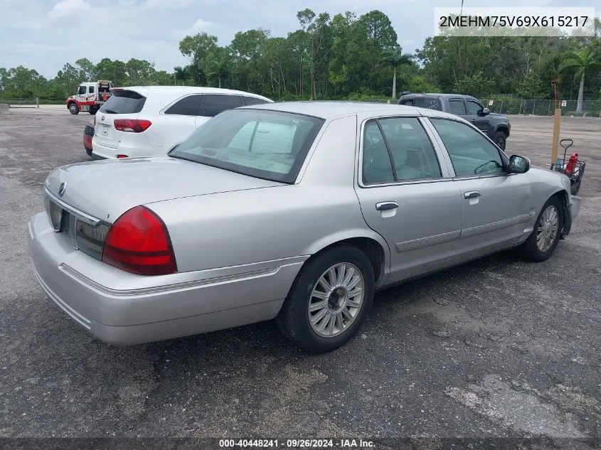 2009 Mercury Grand Marquis Ls (Fleet Only) VIN: 2MEHM75V69X615217 Lot: 40448241