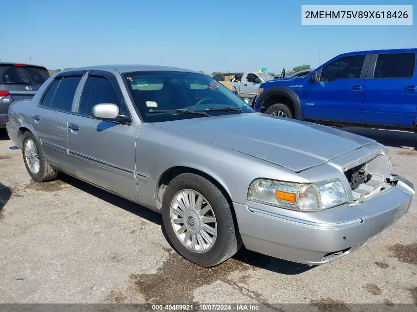 2009 Mercury Grand Marquis Ls (Fleet Only) VIN: 2MEHM75V89X618426 Lot: 40489921